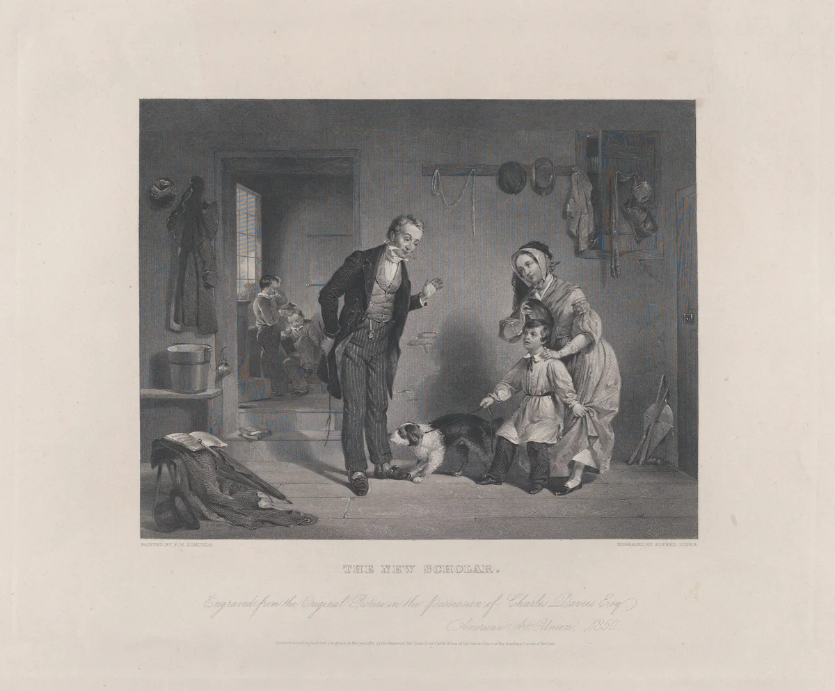 The New Scholar by Alfred Jones, print, 1851