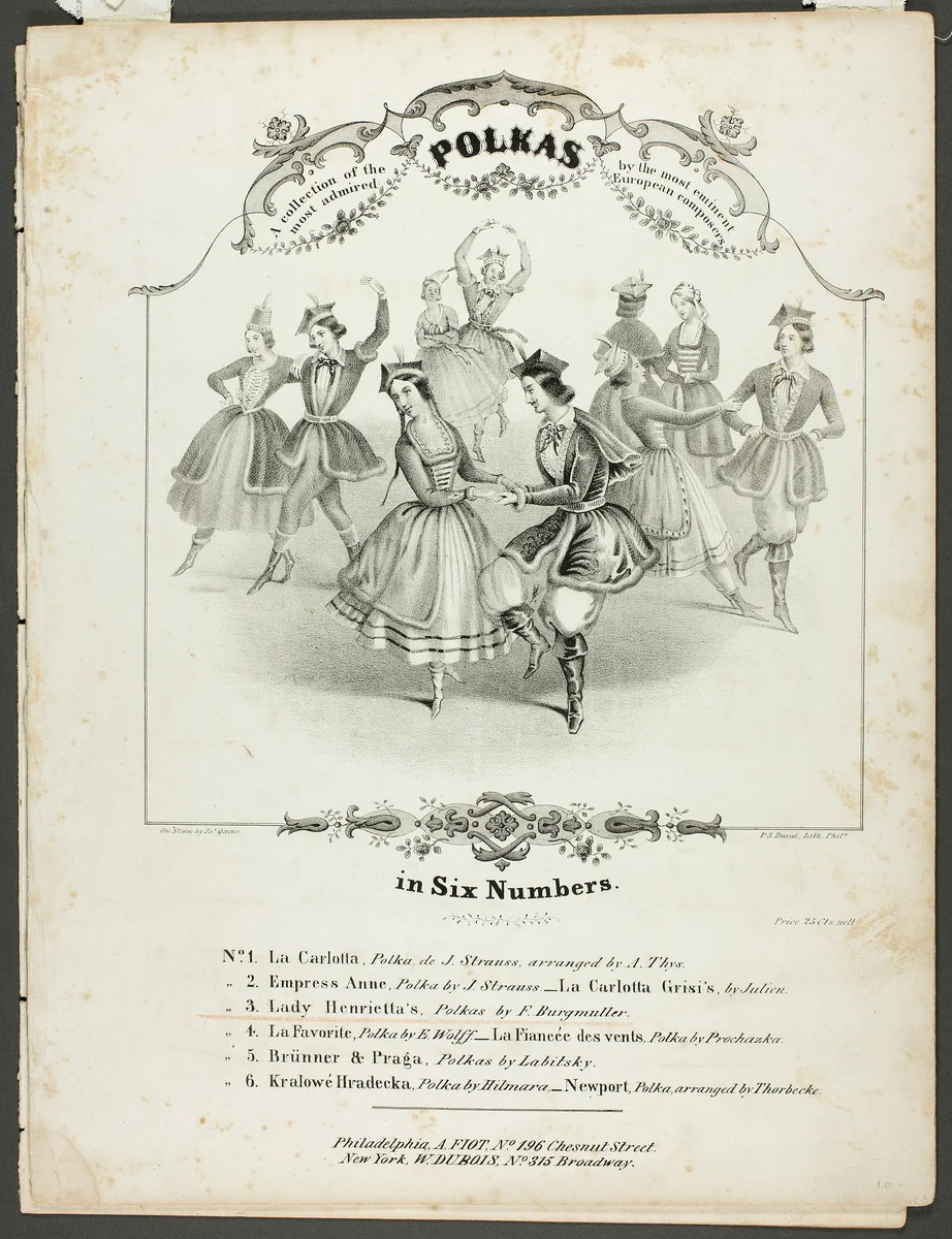 A Collection of the Most Admired Polkas... by James Queen, print, 1844-1882