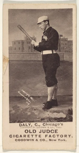 Tom Daly, Catcher, Chicago, from the Old Judge series (N172) for Old Judge Cigarettes by Goodwin & Company, photograph, 1887