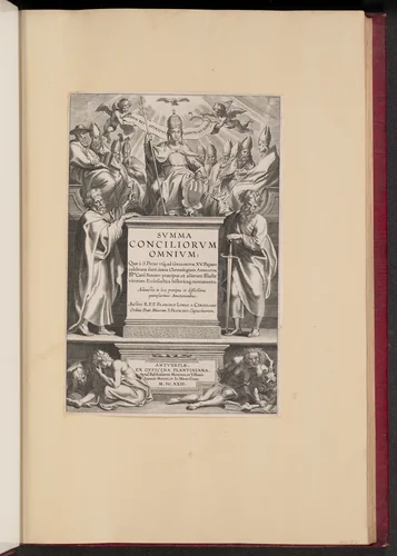 Title Page for F. Longo a Coriolano's "Svmma Conciliorvm Omnivm" by Cornelis Galle
Peter Paul Rubens, print, 1623