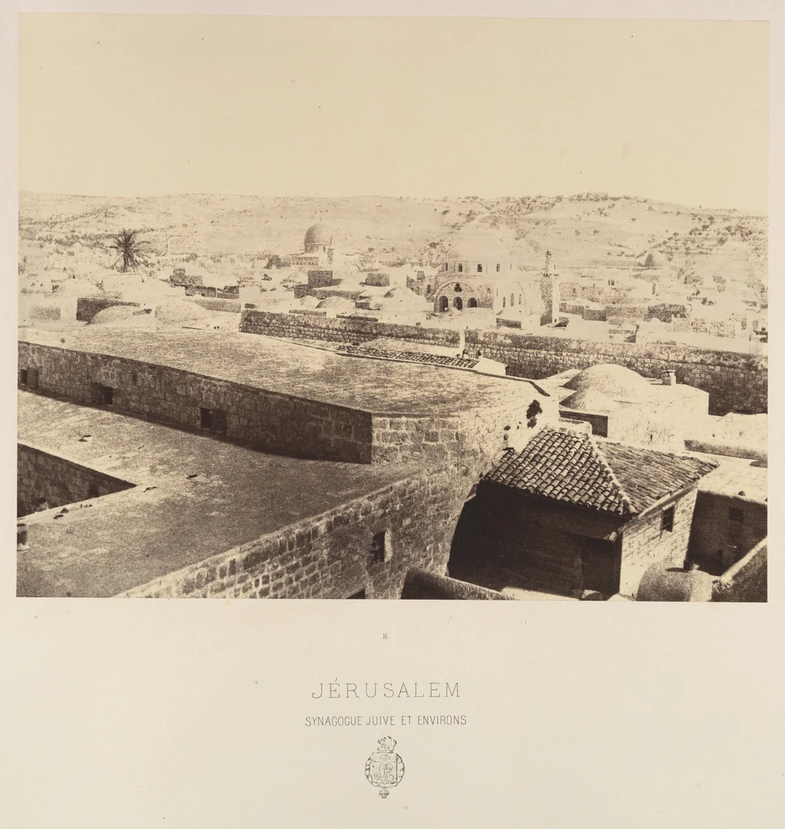 Jérusalem. Synagogue juive et environs by Louis de Clercq, photograph, 1860