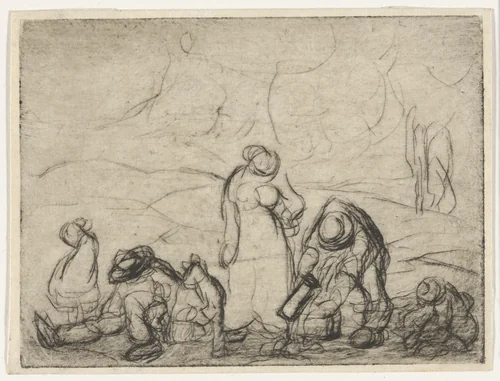 People at Roadside by Yasuo Kuniyoshi, print, 1916