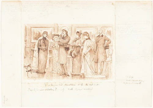 Distinguished Amateurs no. II: The Art Critic by George Du Maurier, drawing, 1880