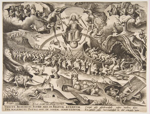 The Last Judgment by Pieter van der Heyden, print, 1558