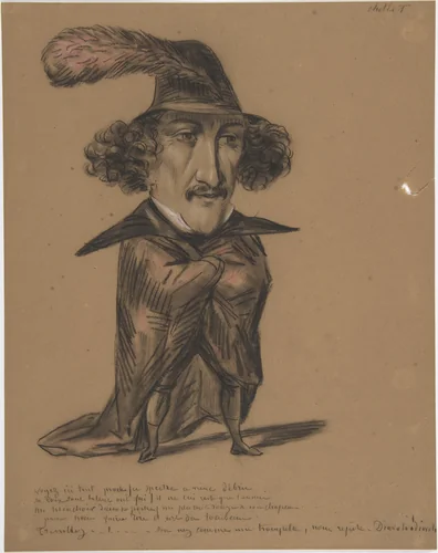 Caricature (Jean Baptiste Chollet?) by anonymous, drawing, 1800-1900