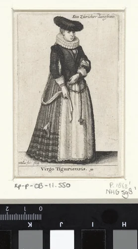 Virgo Tiguriensis / Ein Züricher Iungfraw by Wenceslaus Hollar, print, 1649