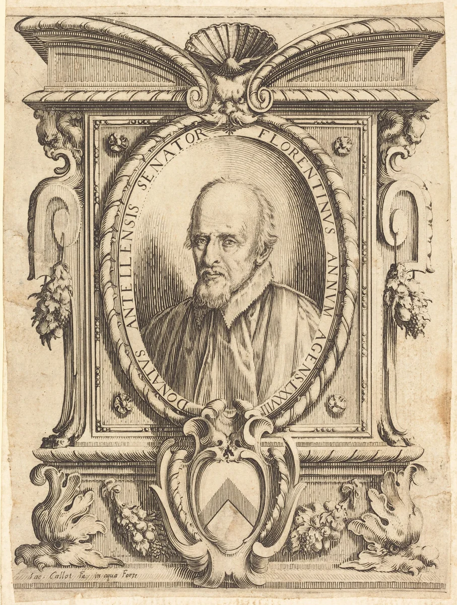 Donato Dell' Antella by Jacques Callot, print, 1619