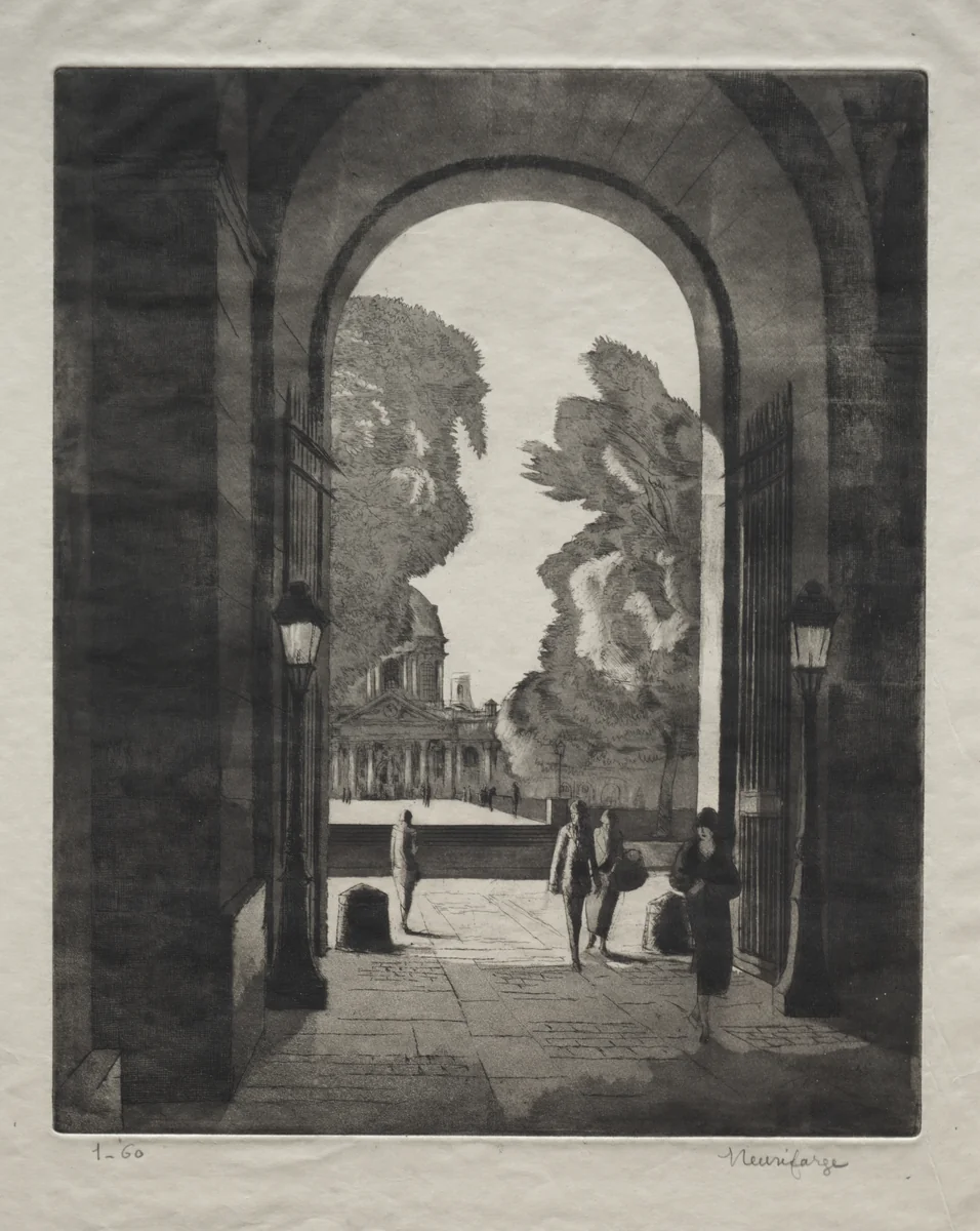 The Institution by Farge, print, 1884-1925