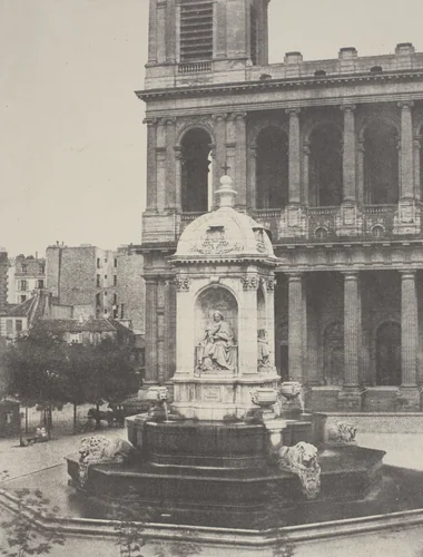 Fountain at St. Sulpice by Charles Marville, photograph, 1851