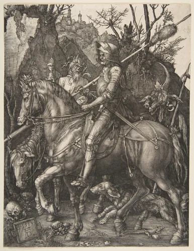 Knight, Death, and the Devil by Albrecht Dürer, print, 1513