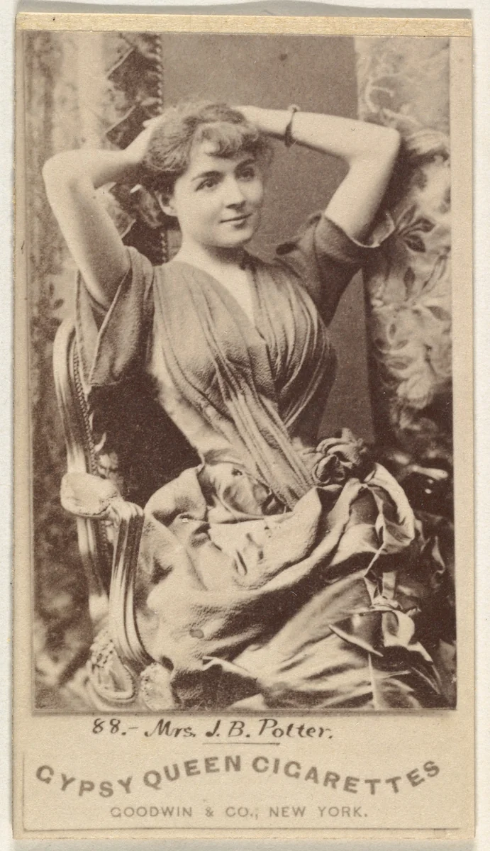 Mrs. J.B. Potter, from the Actors and Actresses series (N171) for Gypsy Queen Cigarettes by Goodwin & Company, photograph, 1886-1890