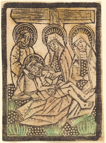 The Pietà by Master of the Aachen Madonna, print, 1470-1480