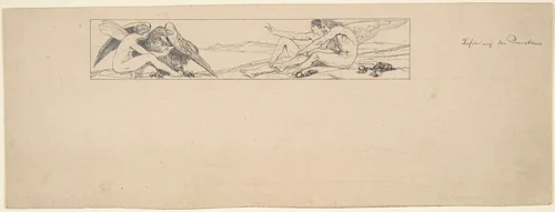 The Release of Prometheus by Max Klinger, drawing, 1870-1920