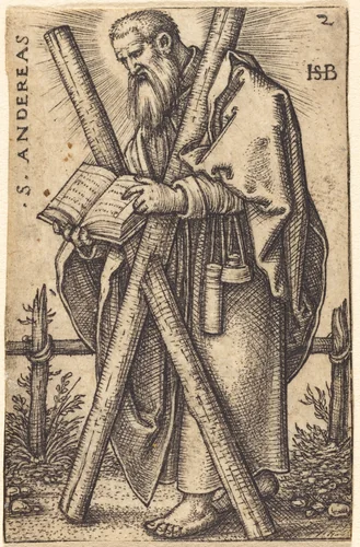 Saint Andrew by Sebald Beham, print, 1545-1546