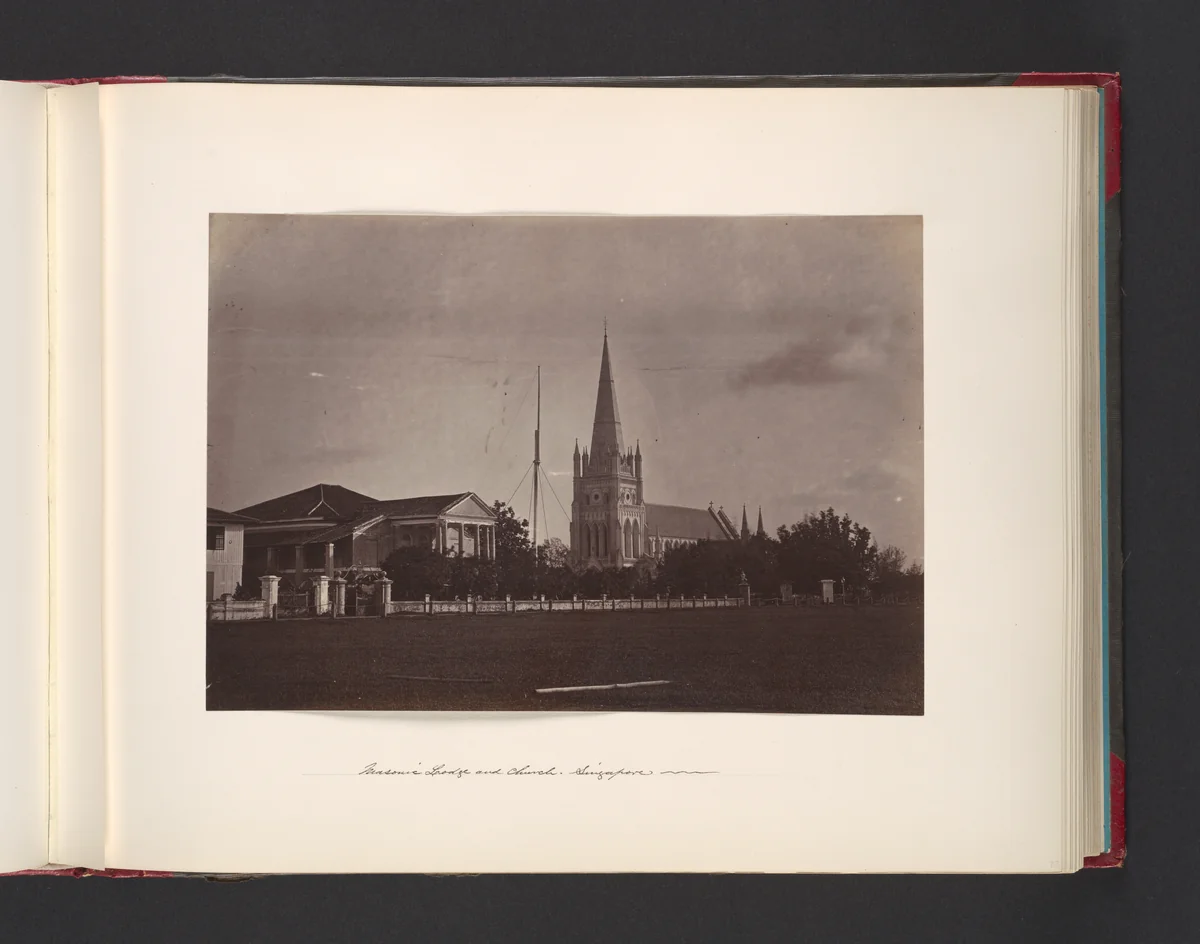 Masonic Lodge and Church. Singapore by John Thomson, photograph, 1865