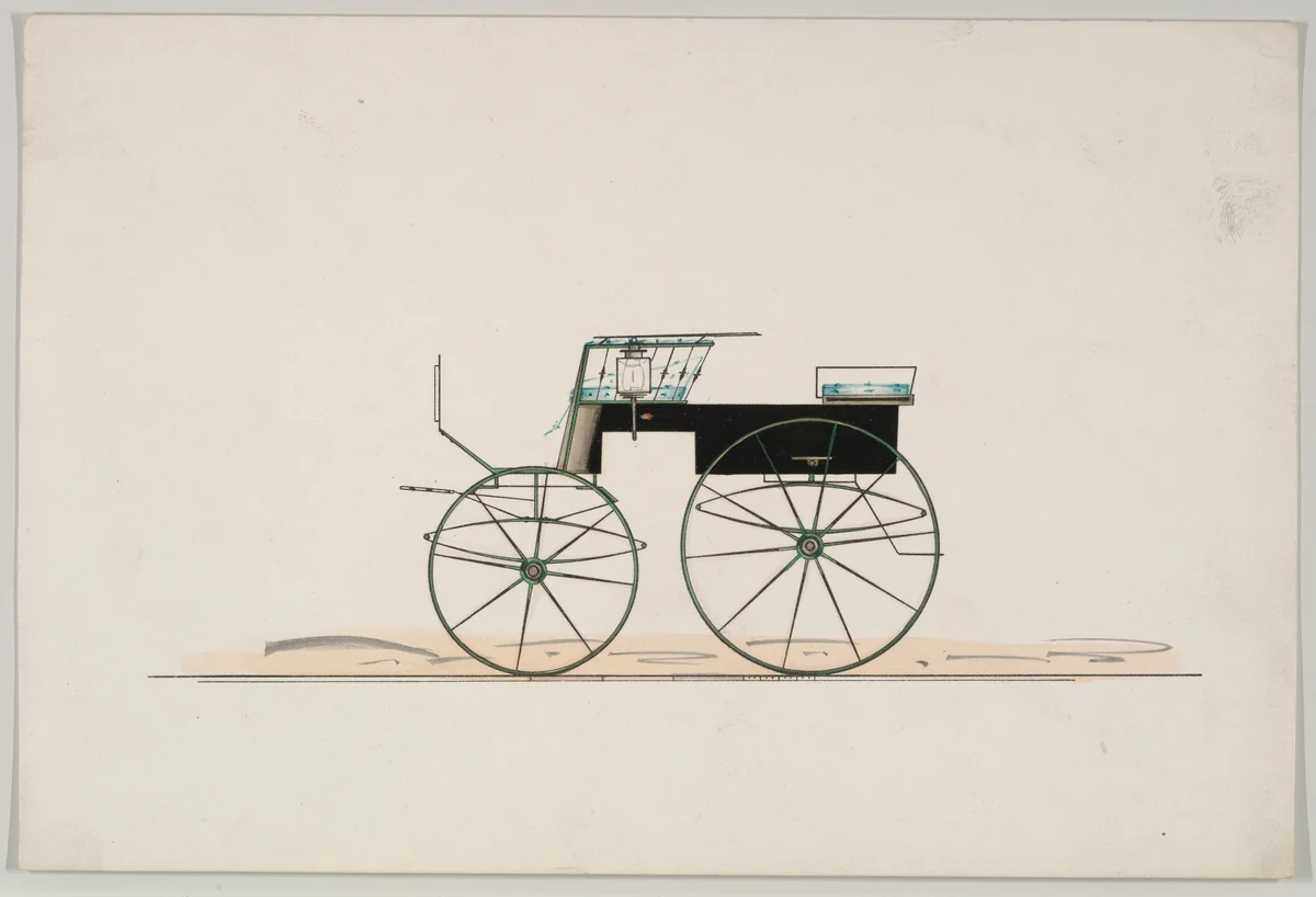 Phaeton (unnumbered) by Brewster & Co., drawing, 1850-1870