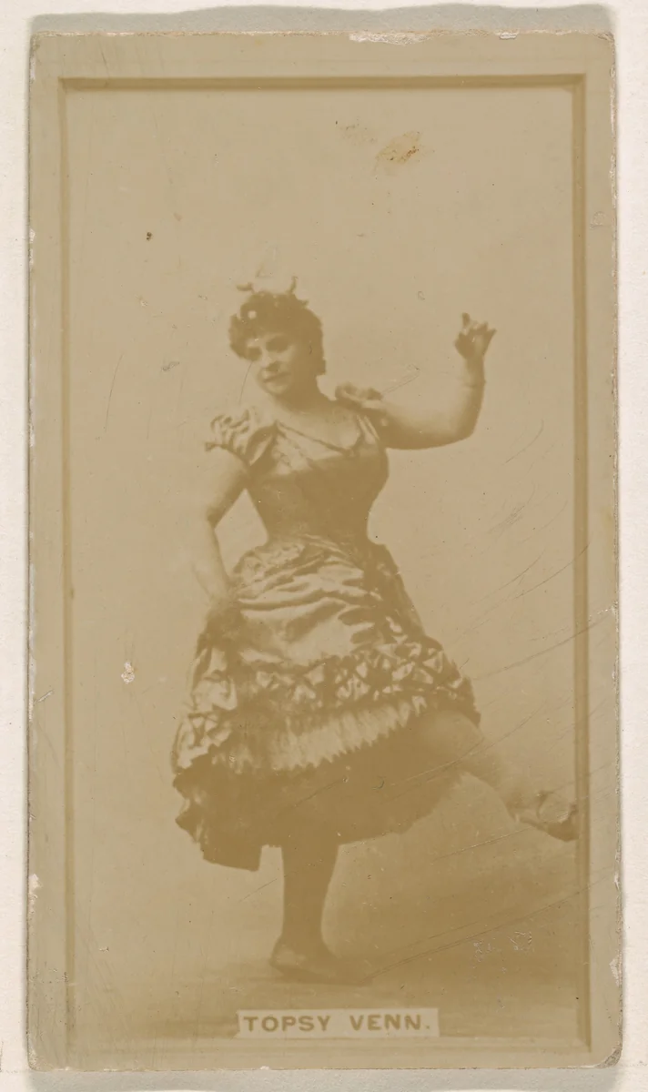 Topsey Venn, from the Actresses series (N245) issued by Kinney Brothers to promote Sweet Caporal Cigarettes by Kinney Brothers Tobacco Company, photograph, 1890
