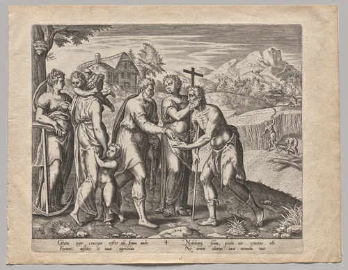 The Seed finding Good Earth by Philip Galle, print, 1574