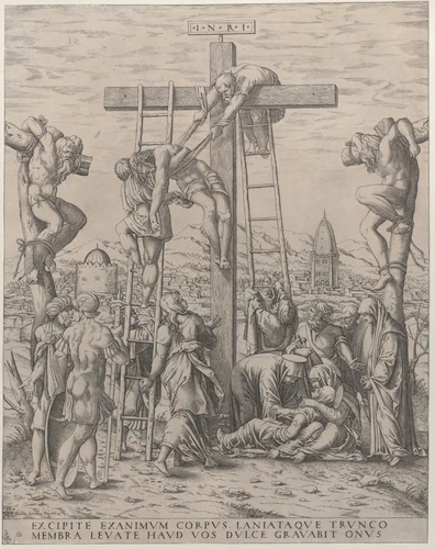 The Descent from the Cross by Mario Cartaro, print, 1570