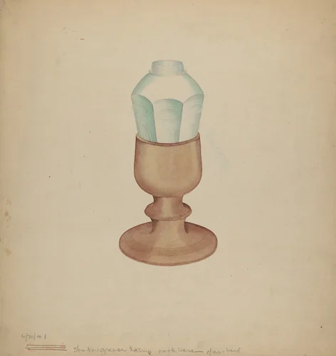 Shaker Grease Lamp by Charles Goodwin, index of american design, 1941