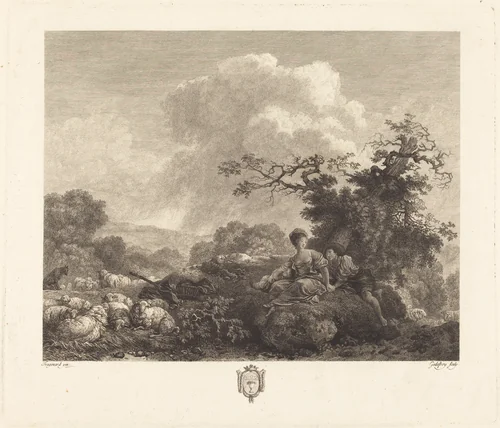 Annette a l'age de vingt ans (Annette at the Age of Twenty Years) by Jean Honoré Fragonard, print, 1772