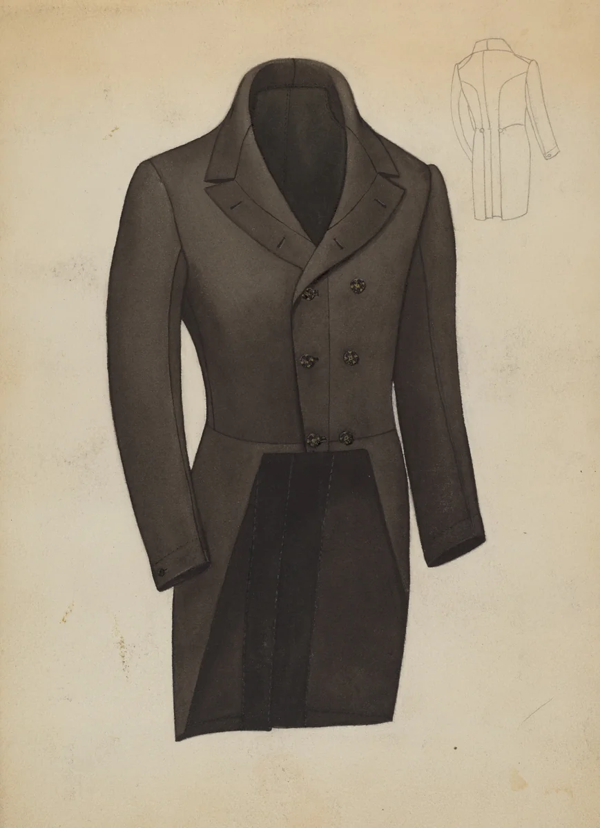 Tail Coat by Virginia Berge, index of american design, 1937