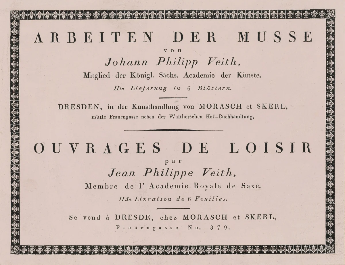 Arbeiten der Musse/Ouvrages de Loisir (Works of Leisure), Part 2 by Philipp Veith, portfolio, 1824