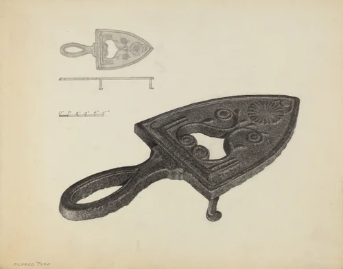 Flat Iron Holder by Mildred Ford, index of american design, 1937