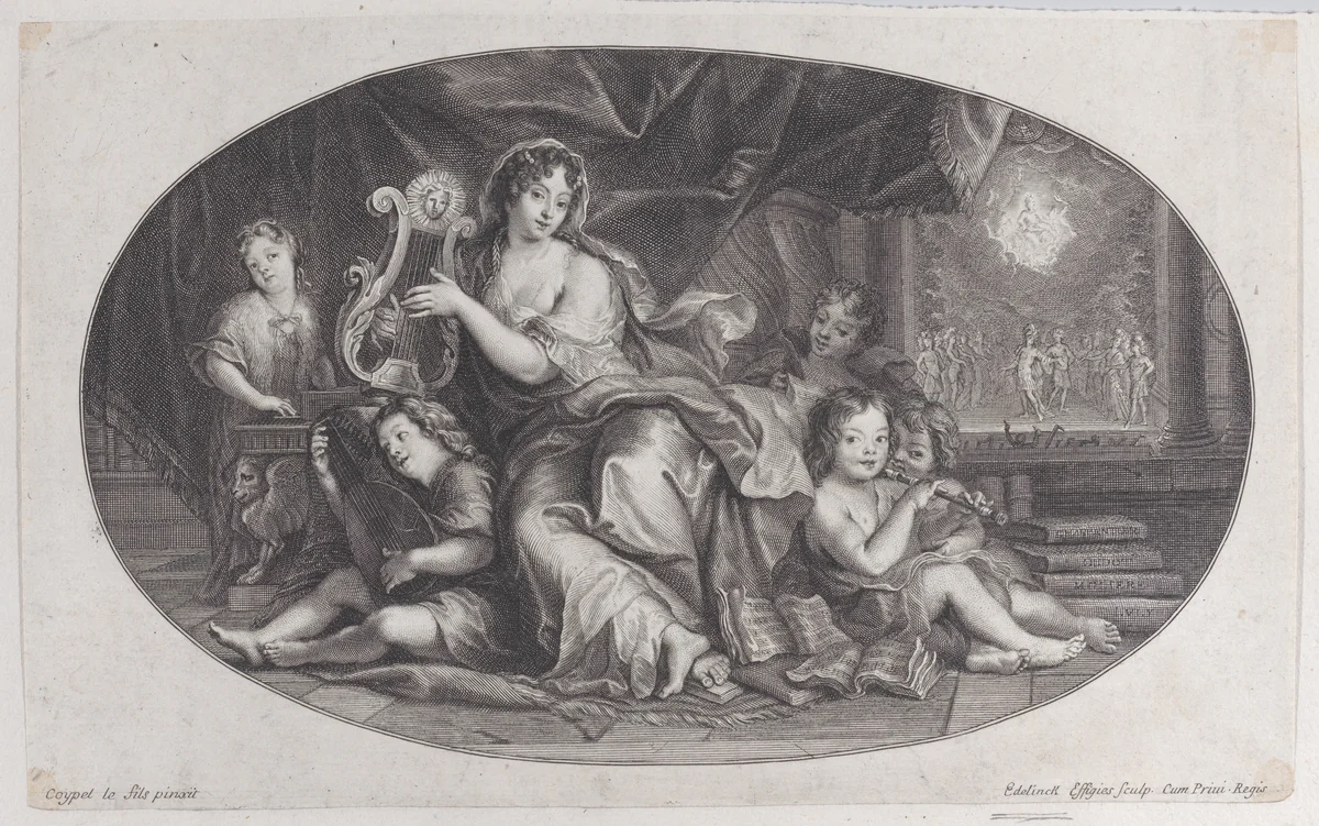 Music by Nicolas Etienne Edelinck, print, 1714-1767