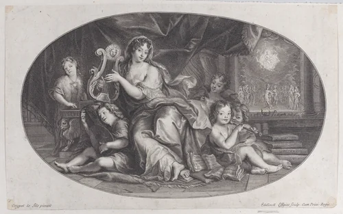 Music by Nicolas Etienne Edelinck, print, 1714-1767