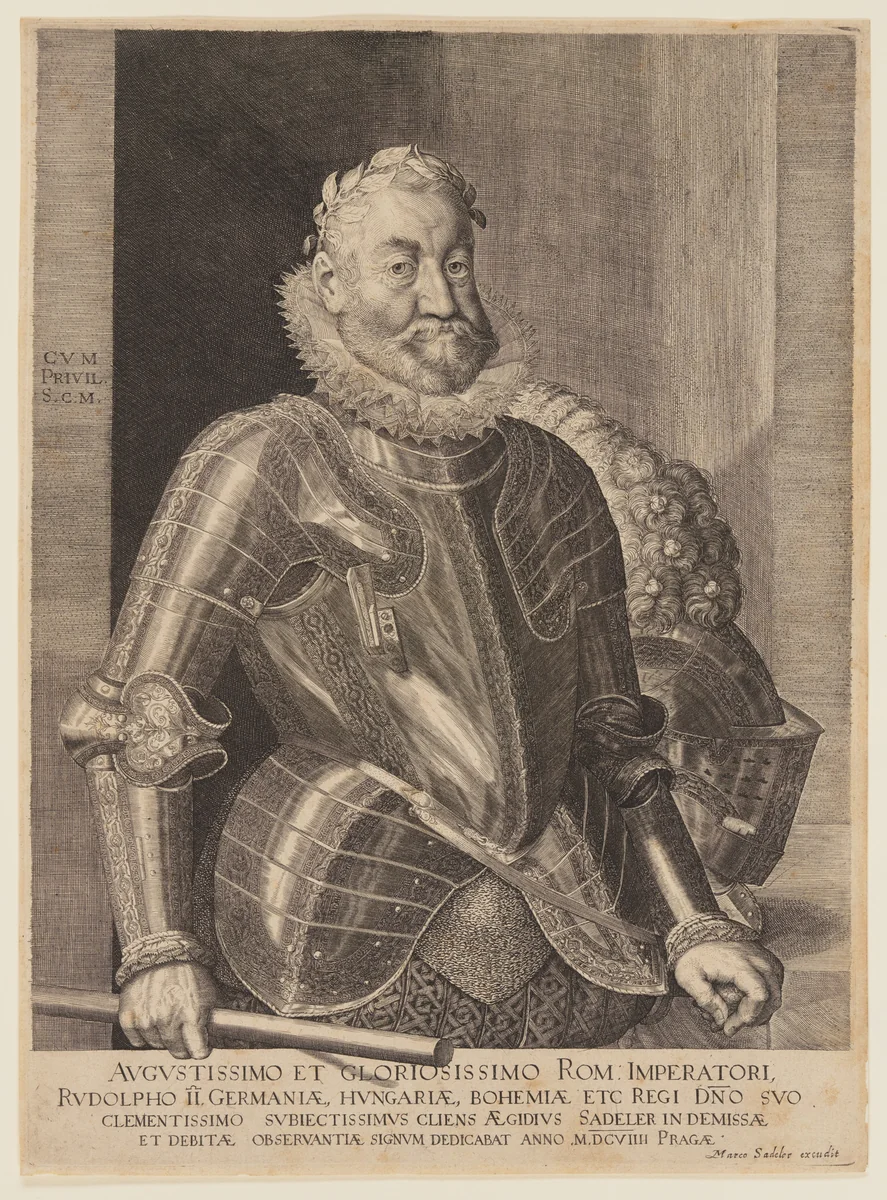 Rudolph II, Holy Roman Emperor by Aegidius Sadeler, print, 1609