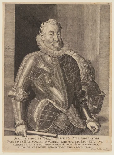 Rudolph II, Holy Roman Emperor by Aegidius Sadeler, print, 1609