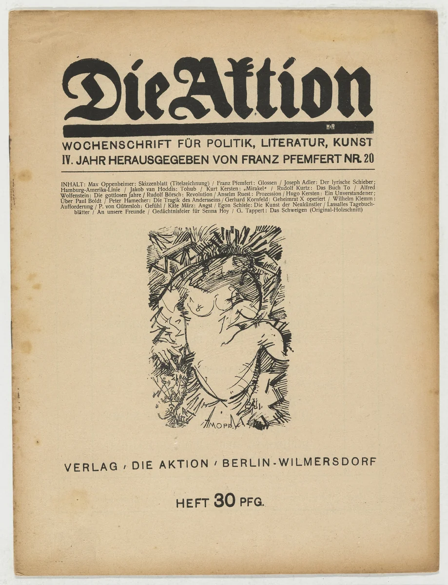 Die Aktion, vol. 4, no. 20 by Georg Tappert, periodical, 1914