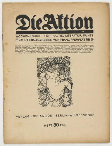 Die Aktion, vol. 4, no. 20 by Georg Tappert, periodical, 1914