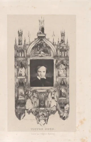 Portrait of Victor Hugo by Célestin Nanteuil, print, 1833