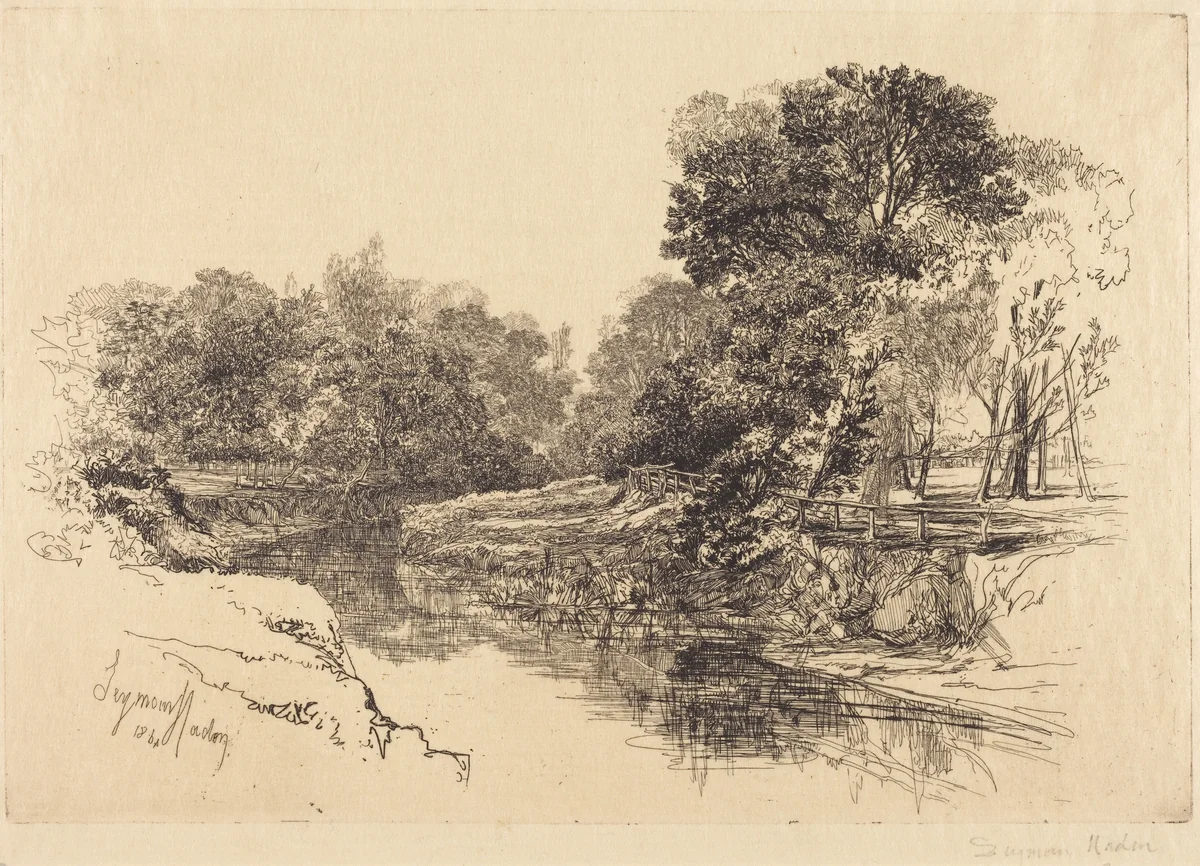 A River in Ireland by Francis Seymour-Haden, print, 1864