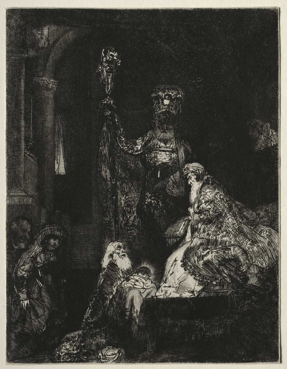 The Presentation in the Temple by Rembrandt van Rijn, print, 1649-1659