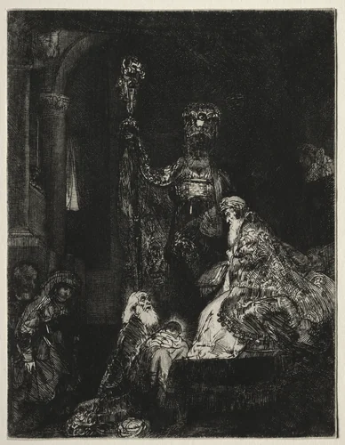 The Presentation in the Temple by Rembrandt van Rijn, print, 1649-1659