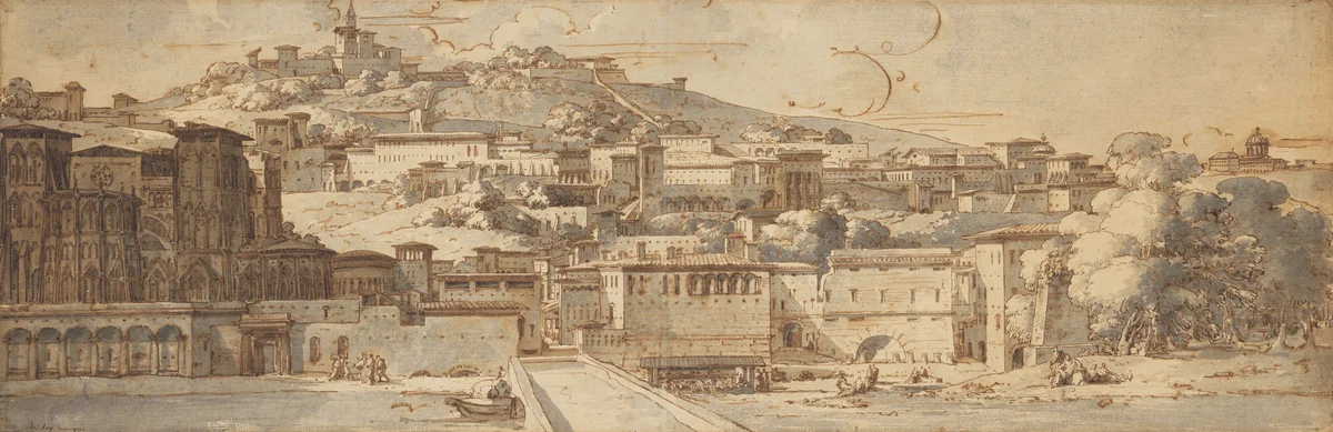 View of Lyon by Philippe Auguste Hennequin, drawing, 1788-1798