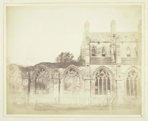 Melrose Abbey by William Henry Fox Talbot, photograph, 1844