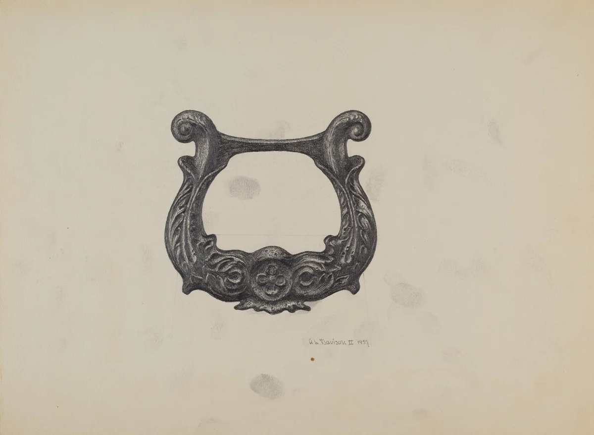 Cast Iron Foot Scraper by Austin L. Davison, index of american design, 1937