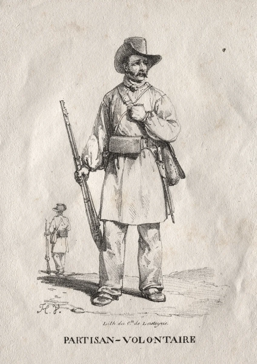 Voluntary Partisan by Horace Vernet, print, 1822