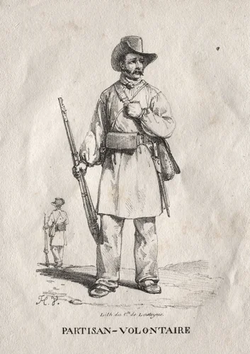 Voluntary Partisan by Horace Vernet, print, 1822