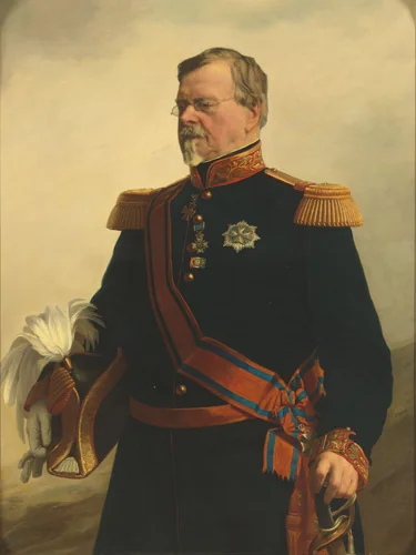 Bernhard (1792-1862), hertog van Saksen-Weimar. Generaal in Nederlandse dienst by Jacob Spoel, painting, 1840-1862