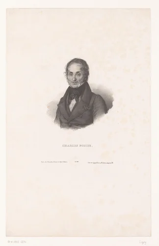 Portret van Charles Nodier by anonymous, print, 1830-1853
