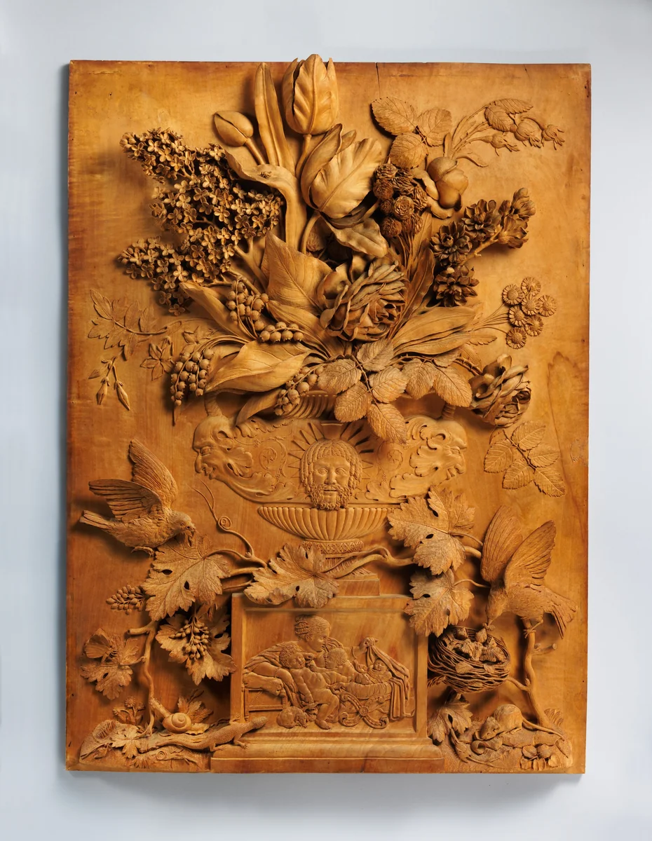 Floral still-life relief by Aubert Henri Joseph Parent, other, 1784