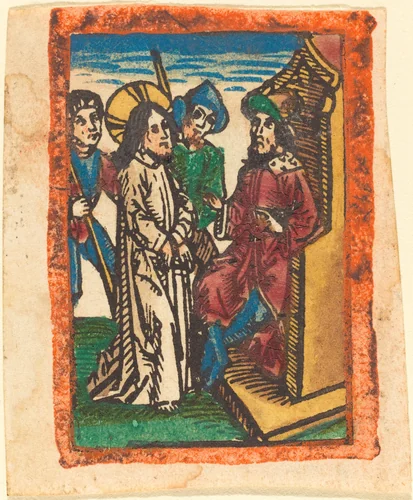 Christ before Pilate by German 15th Century, print, 1490-1500