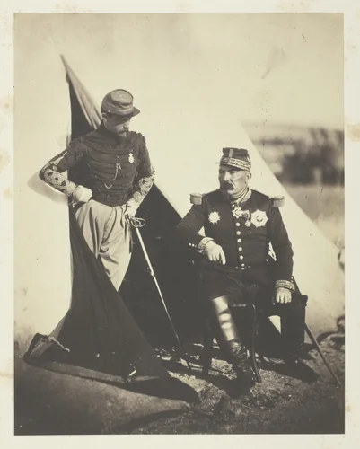 General Bosquet and Captain Dampière by Roger Fenton, photograph, 1855