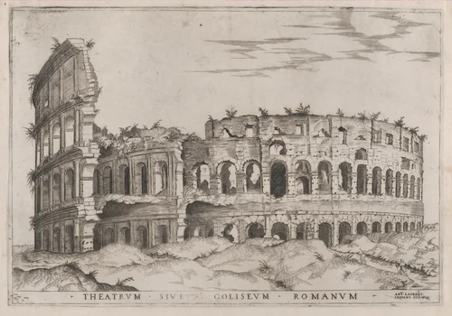 The Colosseum, from "Speculum Romanae Magnificentiae" by anonymous, print, 1530-1580