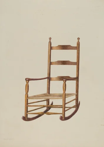 Rocking Chair by Maud M Holme, index of american design, 1935-1942